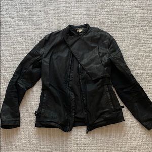 Helmet Lang waxed black denim jacket Small